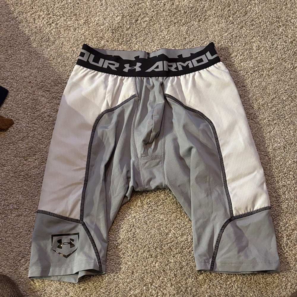 Under Armour Gray and White Men's Shorts